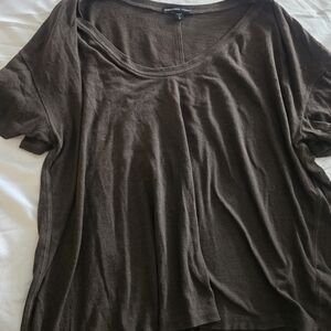 James Perse Dark Brown Short Sleeve Tee